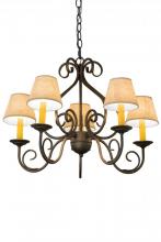 Meyda Blue 183696 - 24" Wide Jenna 5 Light Chandelier