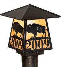 Meyda Blue 244369 - 8" Square Personalized Buffalo Post Mount