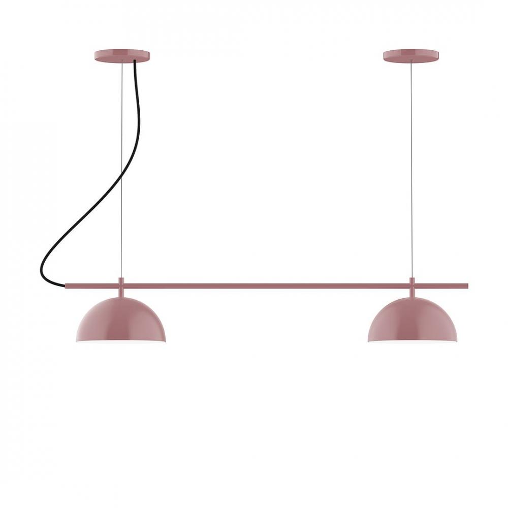 2-Light Linear Pinnacle LED Chandelier with White SJT Cord, Architectural Bronze