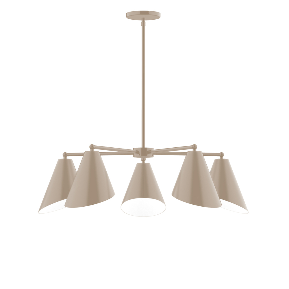 5-Light Jasmine Chandelier, Clay