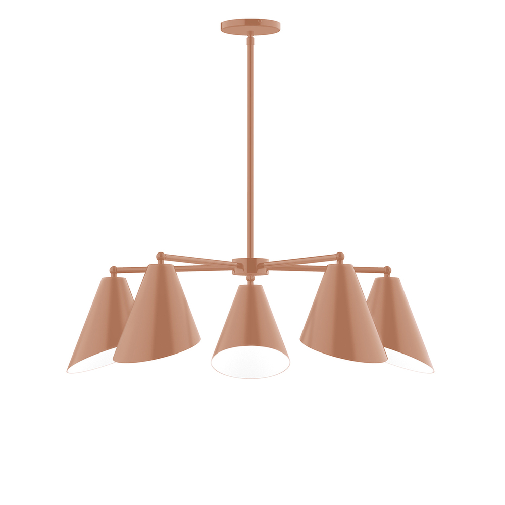 5-Light Jasmine Chandelier, Terracotta