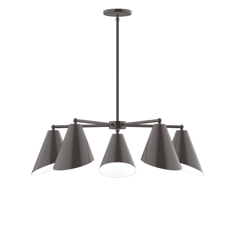 5-Light Jasmine Chandelier, Architectural Bronze