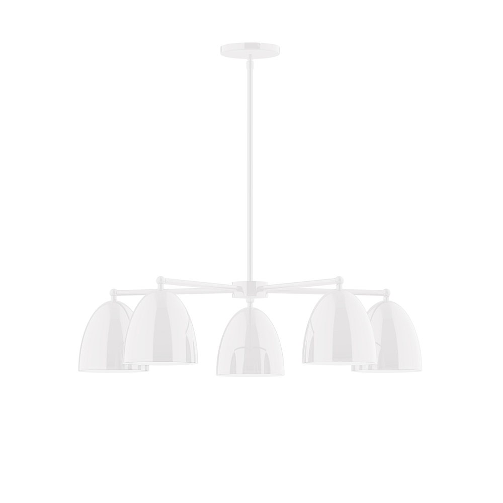 5-Light Jill Chandelier, White