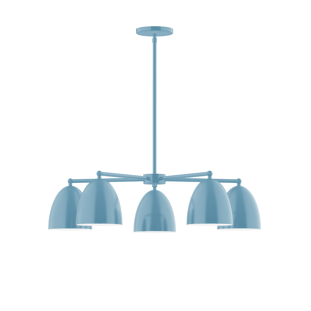 5-Light Jill Chandelier, Light Blue