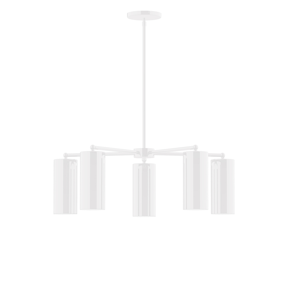 5-Light Jordan Chandelier, White