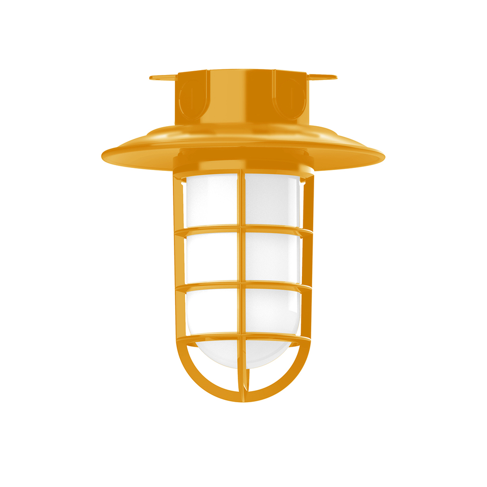 8 1/4" Vaportite flush mount ceiling light, Bright Yellow