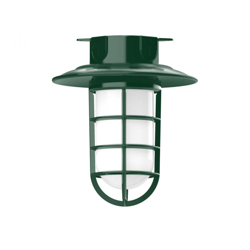 8 1/4" Vaportite flush mount ceiling light, Forest Green