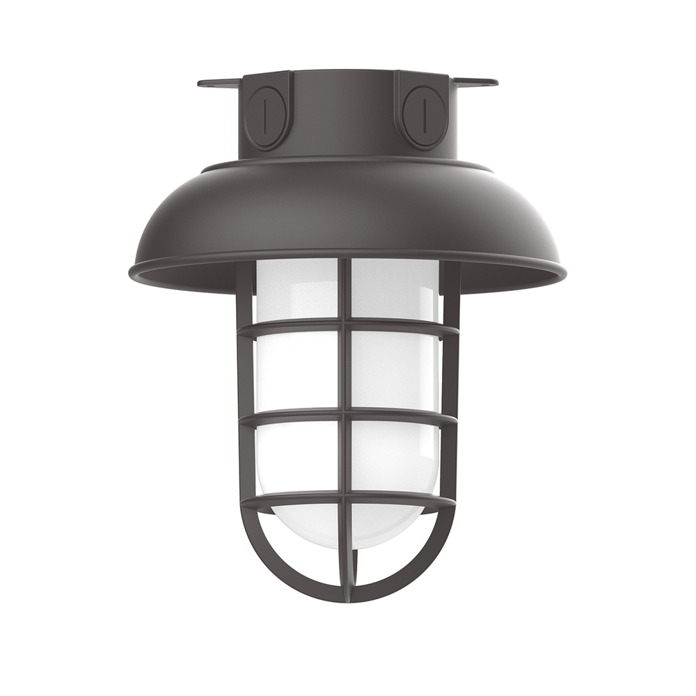 8" Vaportite flush mount ceiling light, Bronze Matte