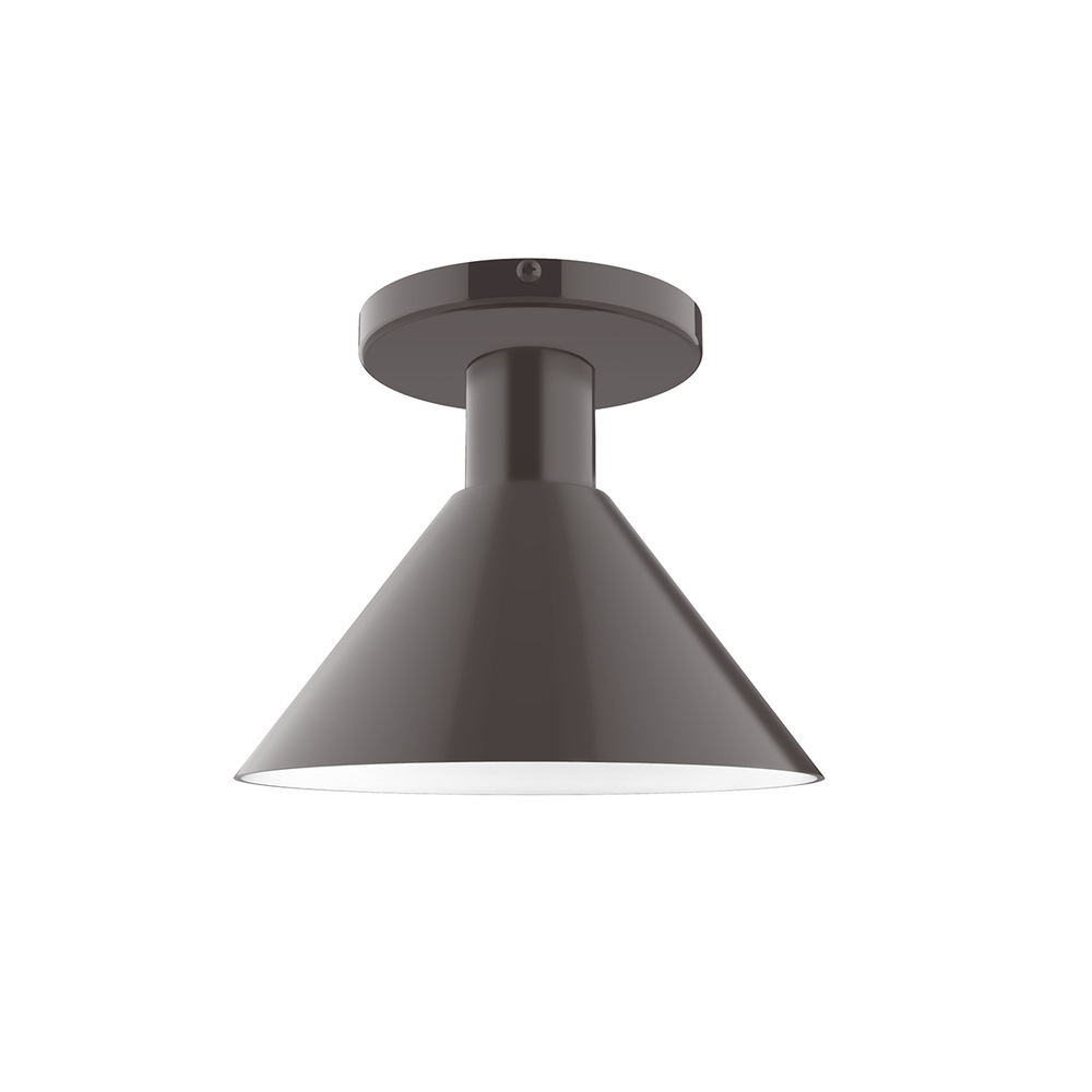 8" Chase Flush Mount, Architectural Bronze