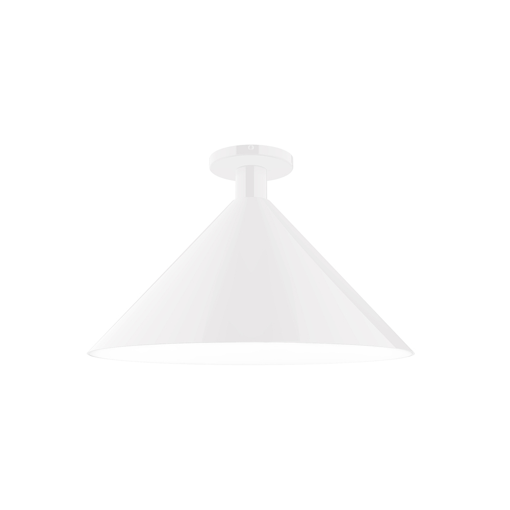 18" Chase Flush Mount, White