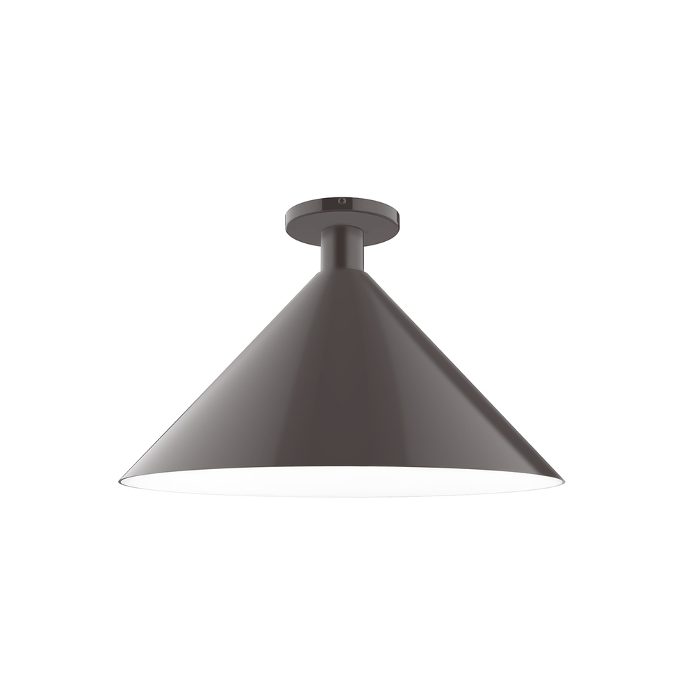 18" Chase Flush Mount, Architectural Bronze