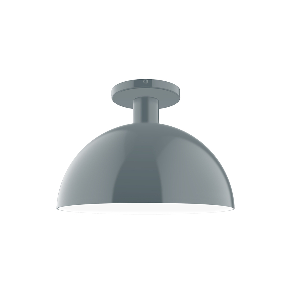 12" Ray Flush Mount, Slate Gray
