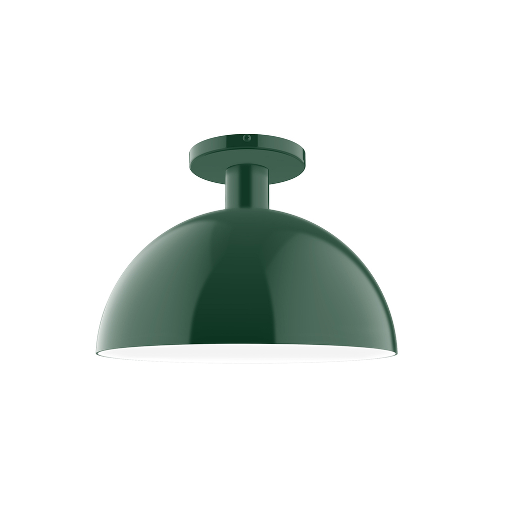 12" Ray Flush Mount, Forest Green