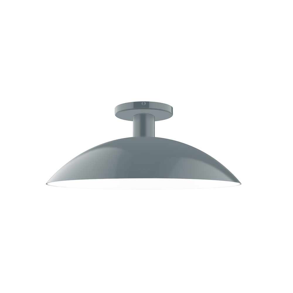 16" Glow Flush Mount, Slate Gray