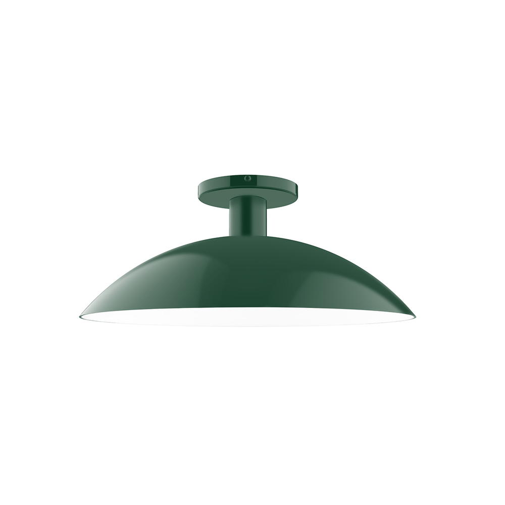 16" Glow Flush Mount, Forest Green