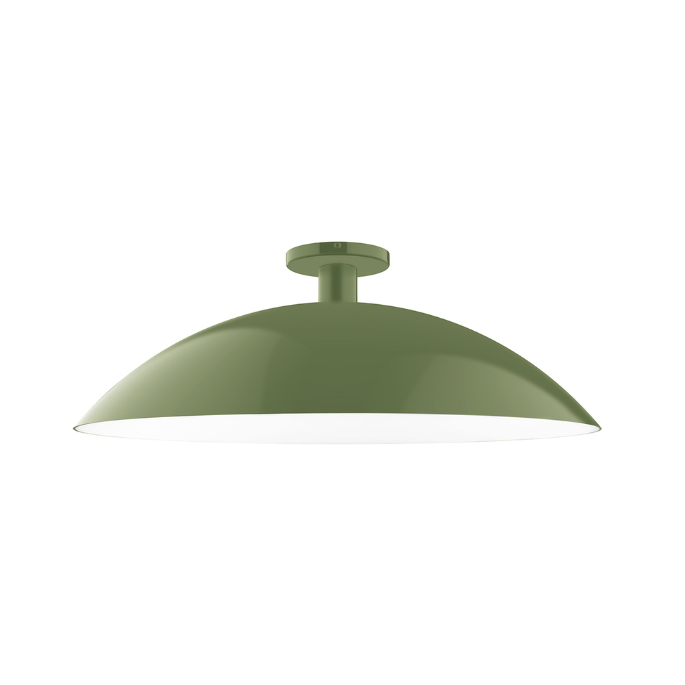 24" Glow Flush Mount, Fern Green