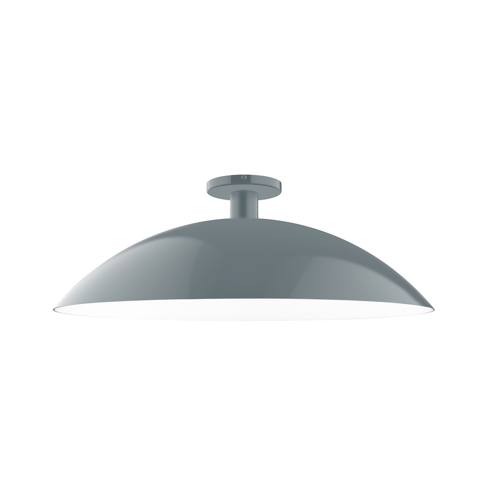 24" Glow Flush Mount, Slate Gray