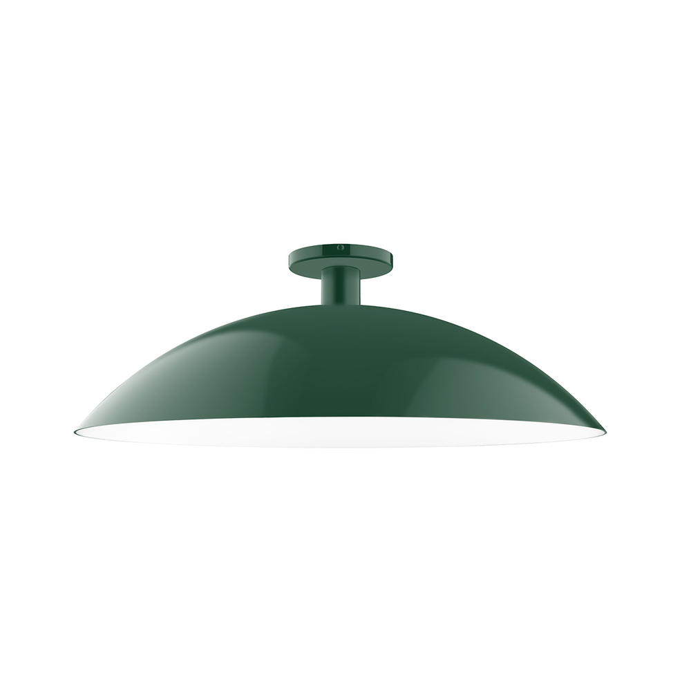 24" Glow Flush Mount, Forest Green