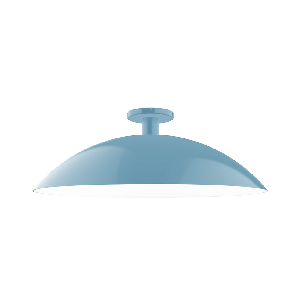 24" Glow Flush Mount, Light Blue