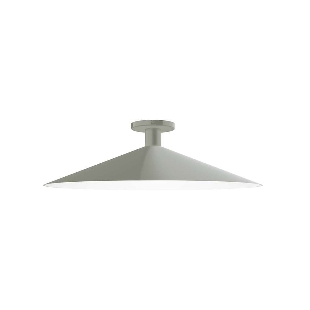 24" Zing Flush Mount, Moss Green
