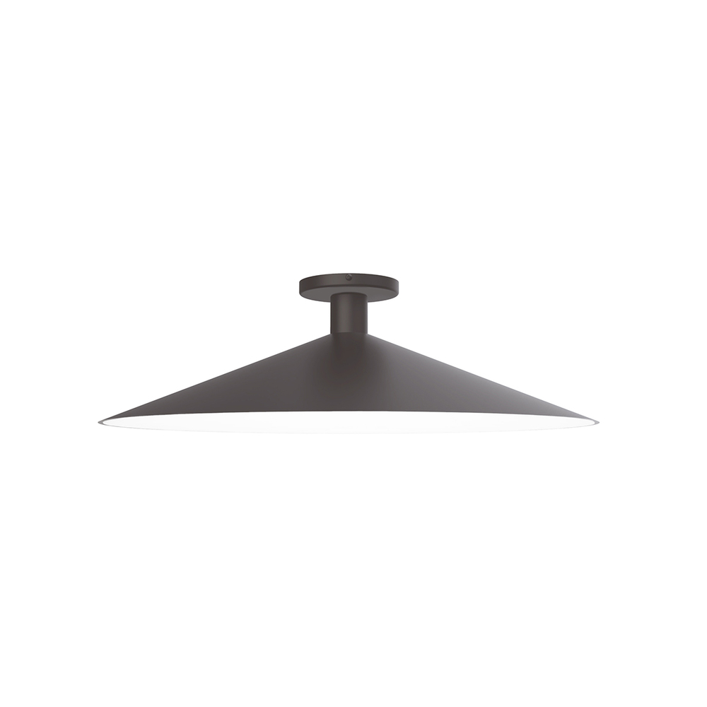 24" Zing Flush Mount, Bronze Matte