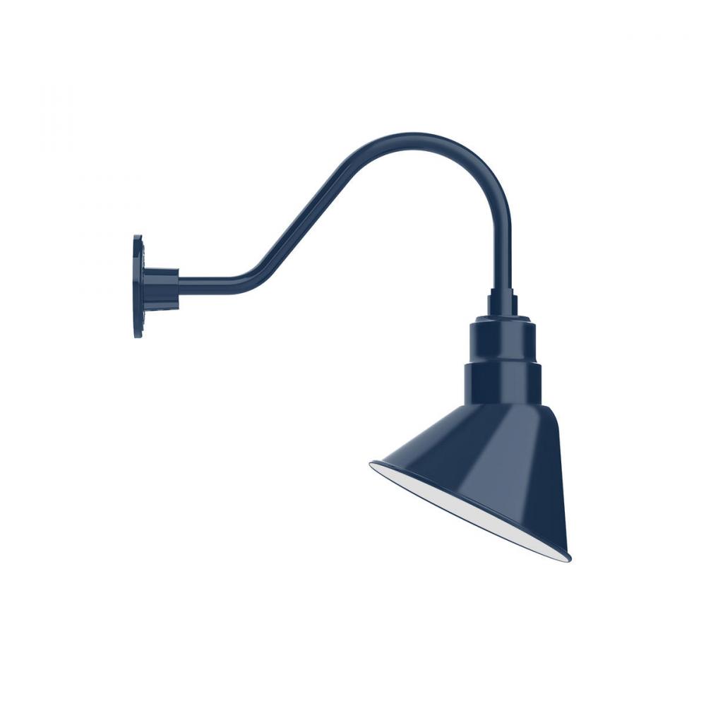 10" Angle shade gooseneck wall mount, Navy