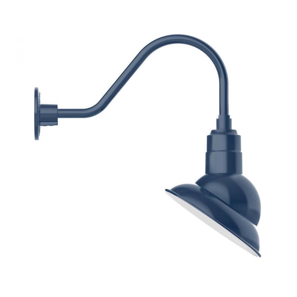 10" Emblem shade gooseneck wall mount, Navy
