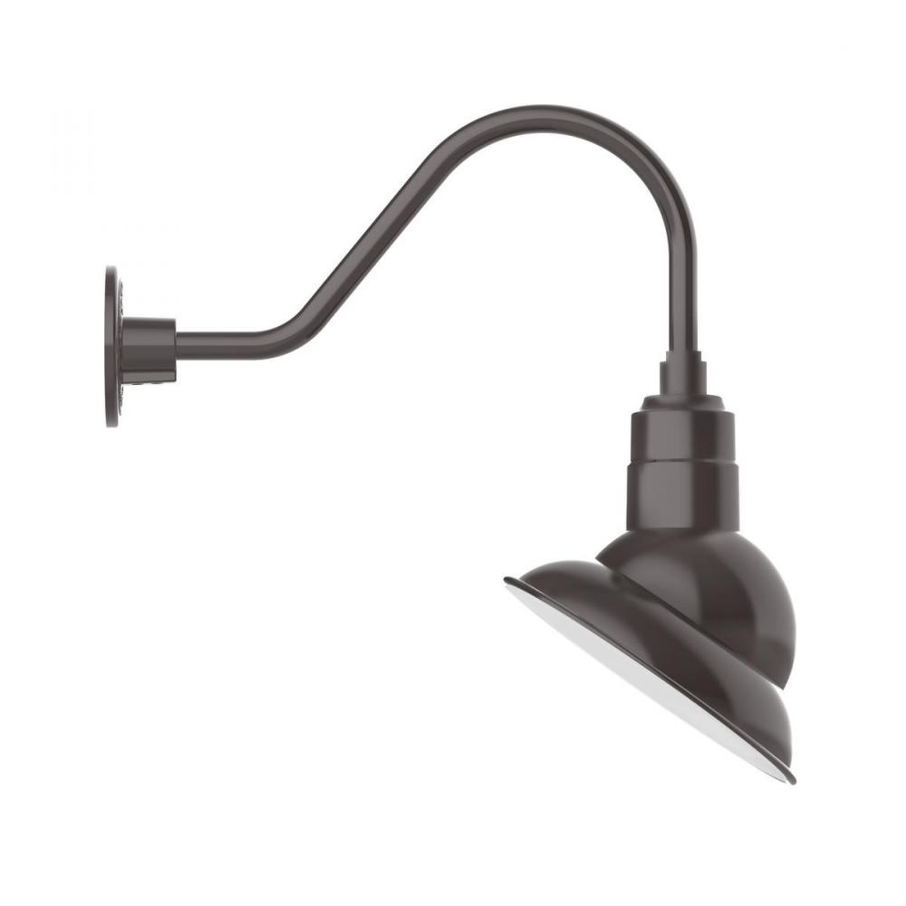 10" Emblem shade gooseneck wall mount, Architectural Bronze