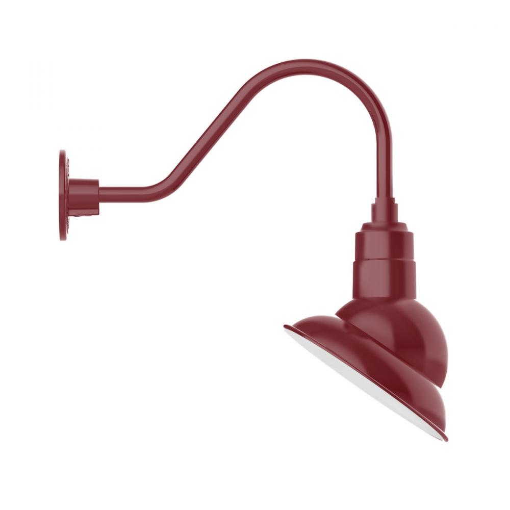 10" Emblem shade gooseneck wall mount, Barn Red