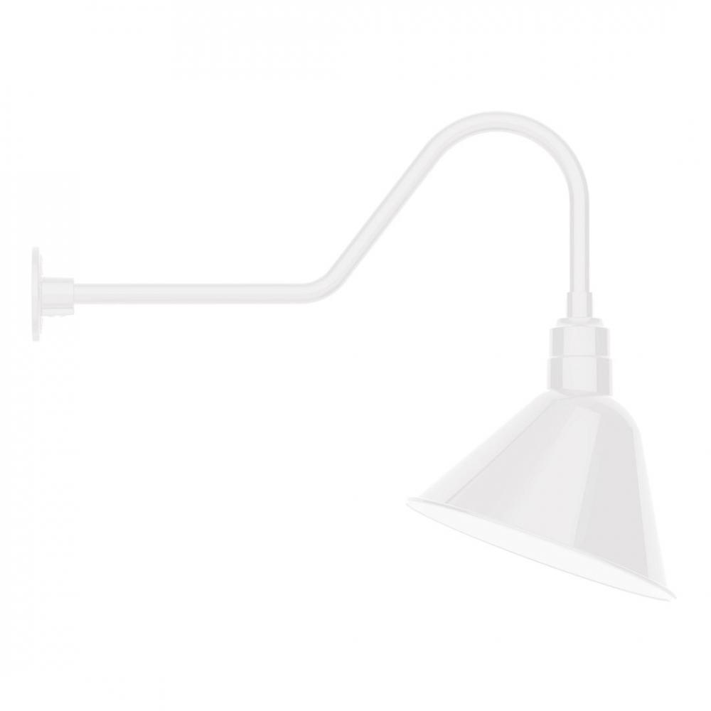 14" Angle shade LED Gooseneck Wall mount, White