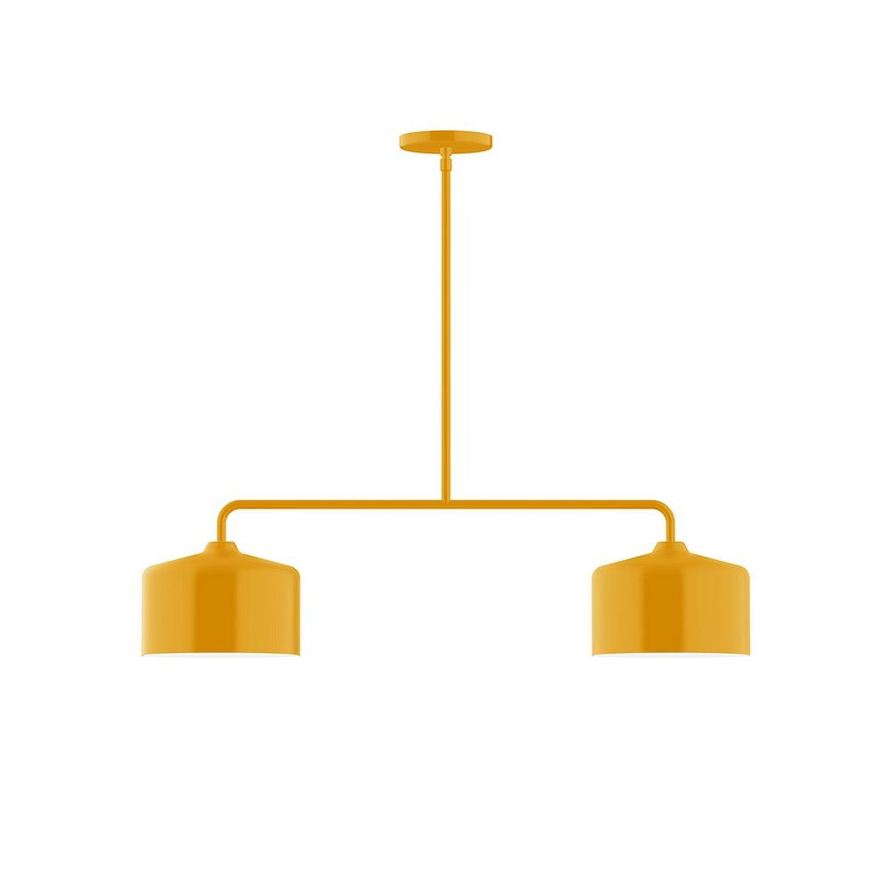 2-Light Axis Linear Pendant, Bright Yellow