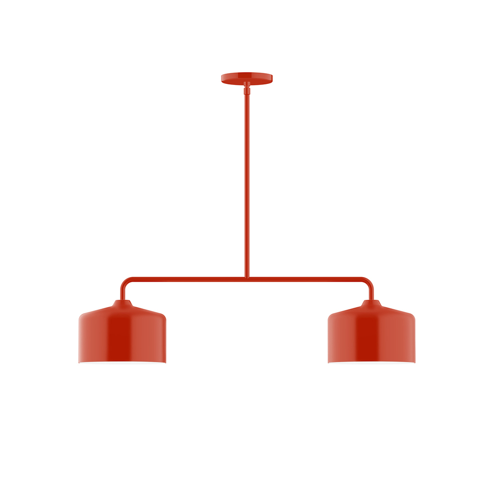 2-Light Axis Linear Pendant, Vermillion