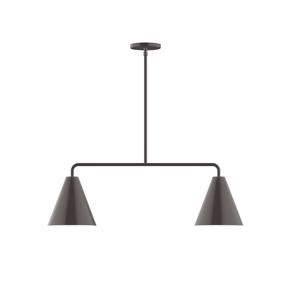 2-Light Jynx Linear Pendant, Architectural Bronze