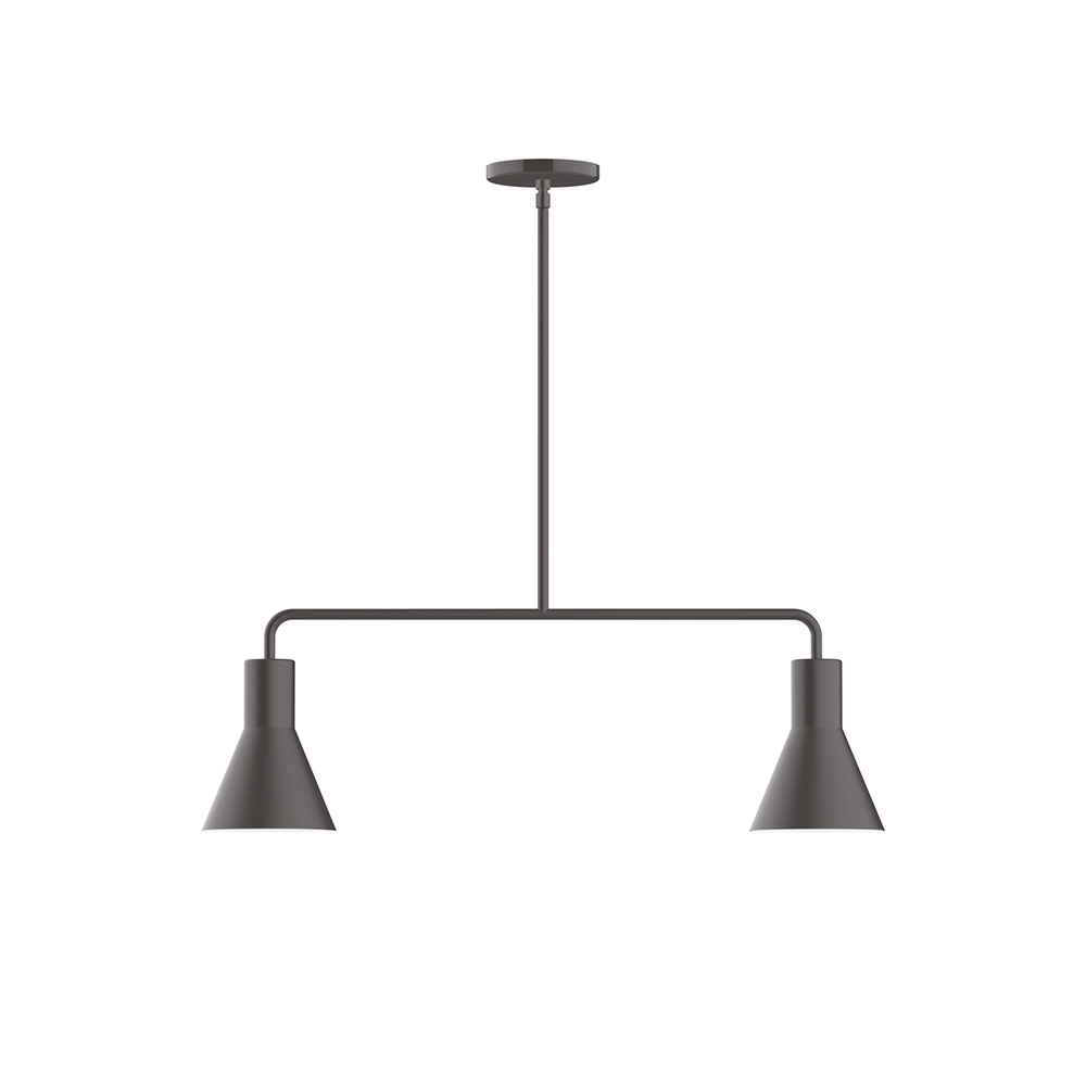 2-Light Axis Linear Pendant, Bronze Matte