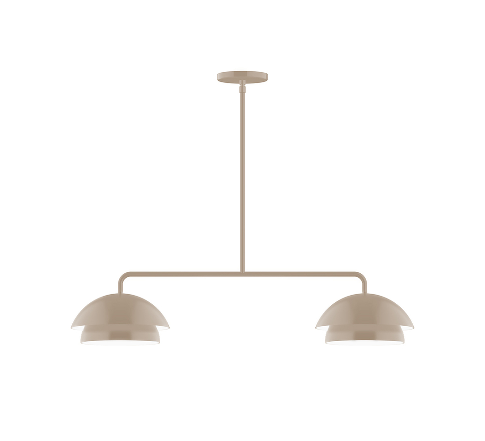 2-Light Axis LED Linear Pendant, Clay