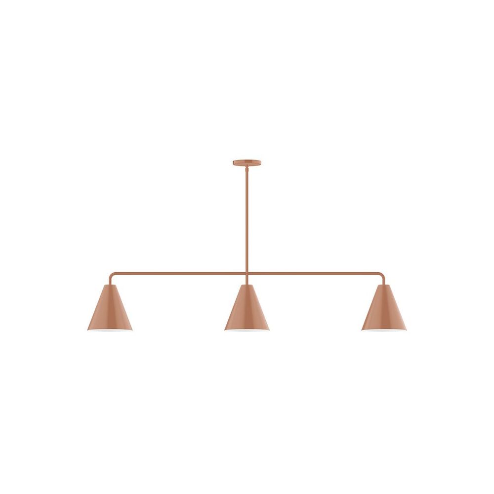 3-Light Jynx Linear Pendant, Terracotta