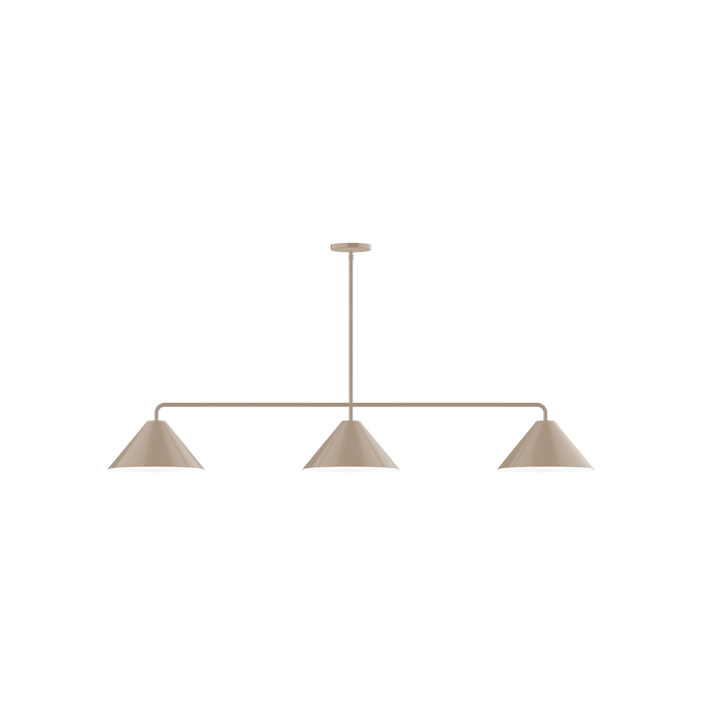 3-Light Pinnacle Linear Pendant, Clay