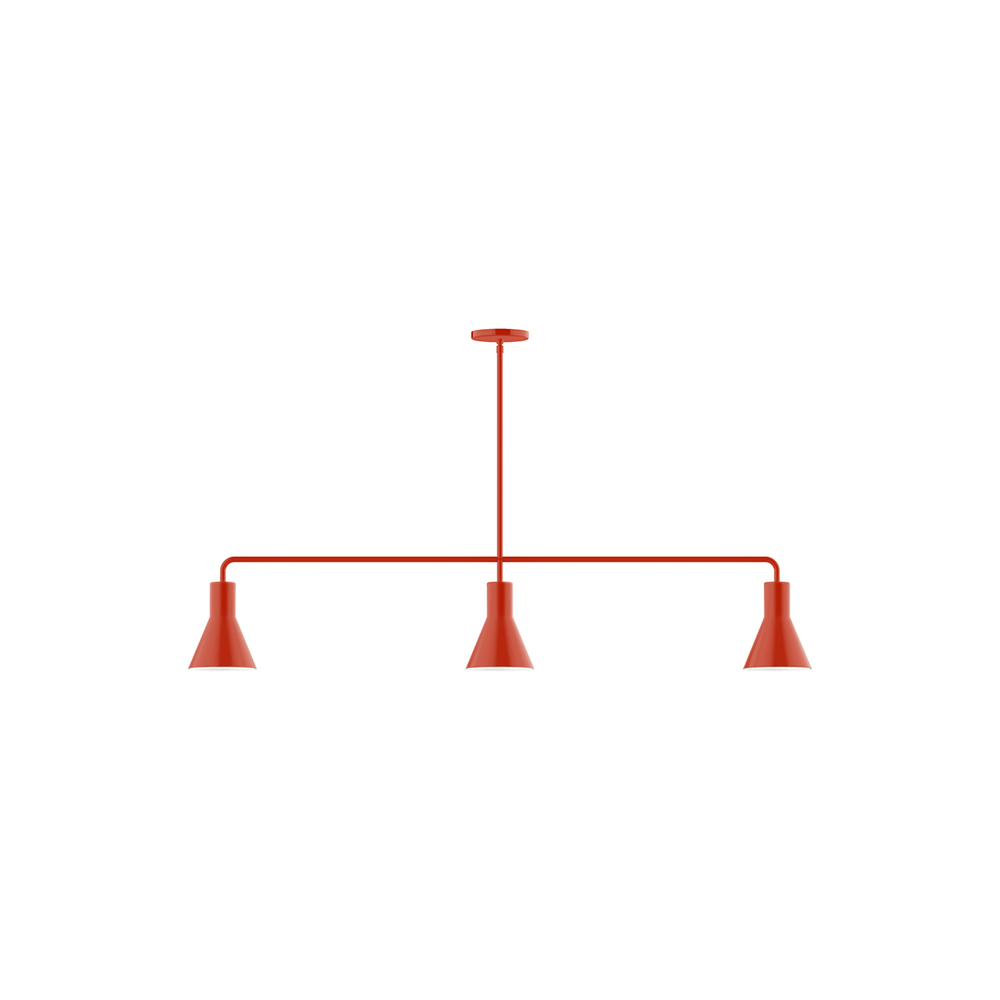 3-Light Axis Linear Pendant, Vermillion