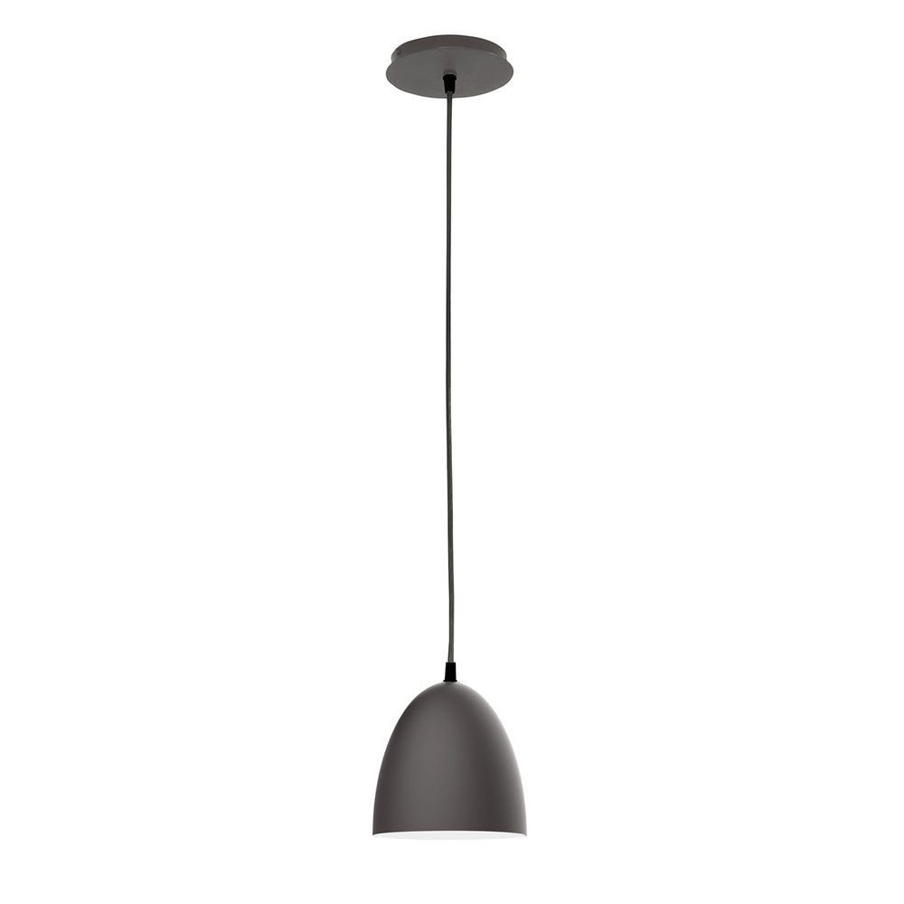 6" Jill shade, black cord with canopy, Bronze Matte