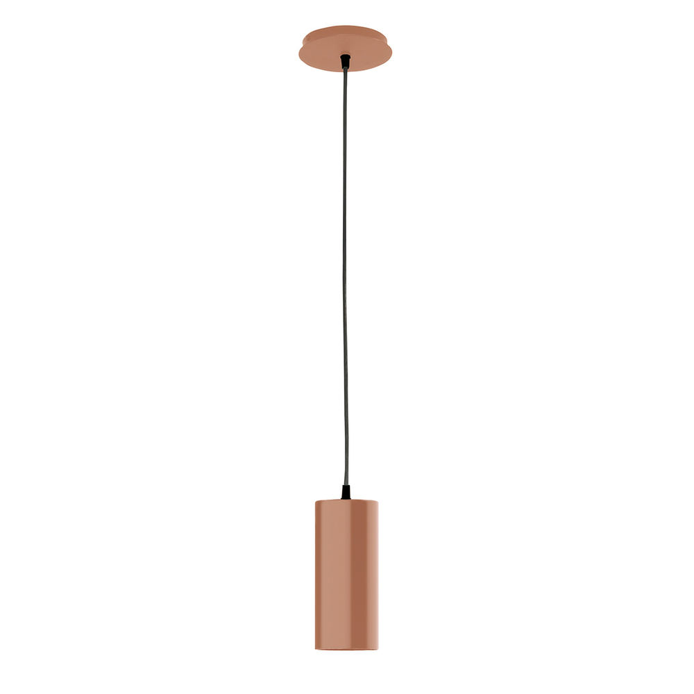 3.5" Jordan shade, black cord with canopy, Terracotta
