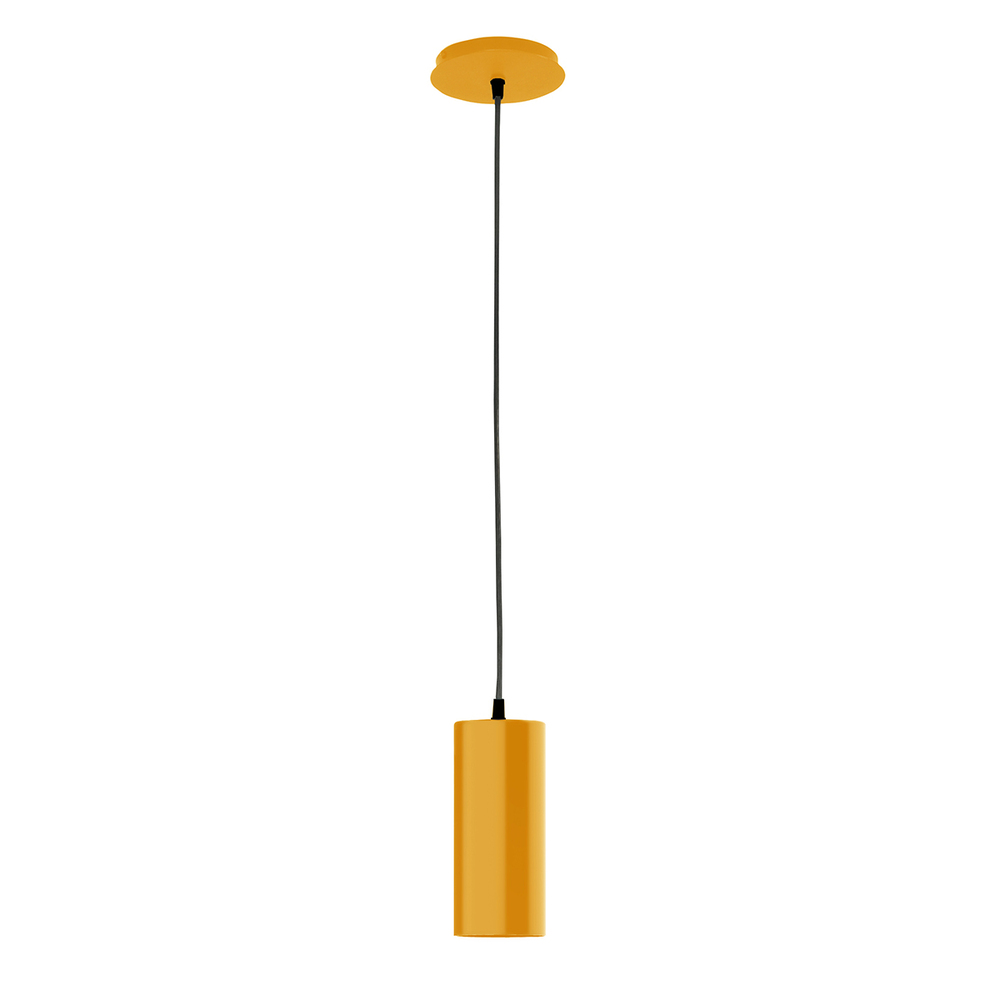 3.5" Jordan shade, white cord with canopy, Bright Yellow