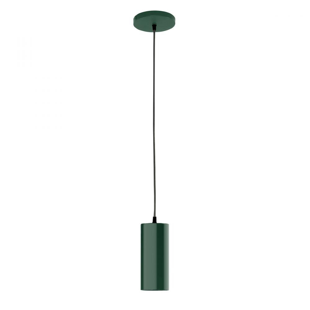 3.5" Jordan shade, white cord with canopy, Forest Green