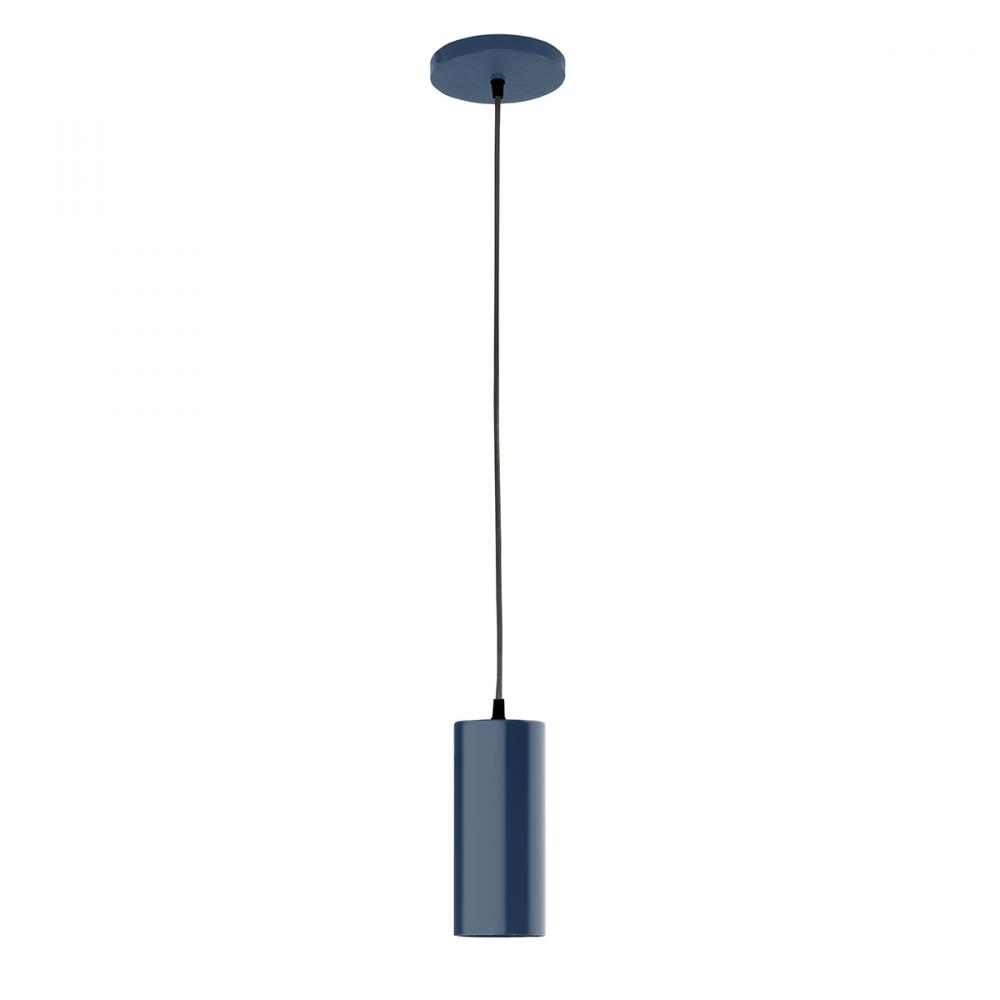 3.5" Jordan shade, white cord with canopy, Navy