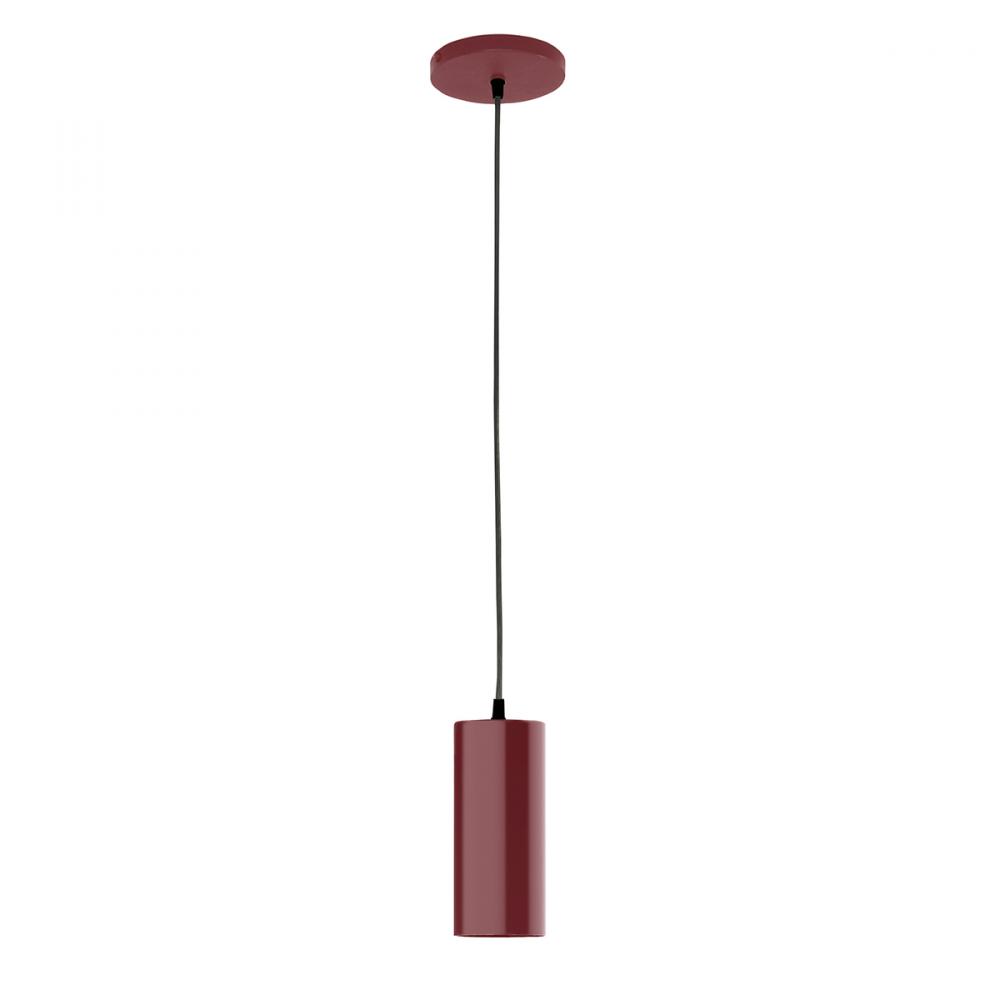 3.5" Jordan shade, white cord with canopy, Barn Red