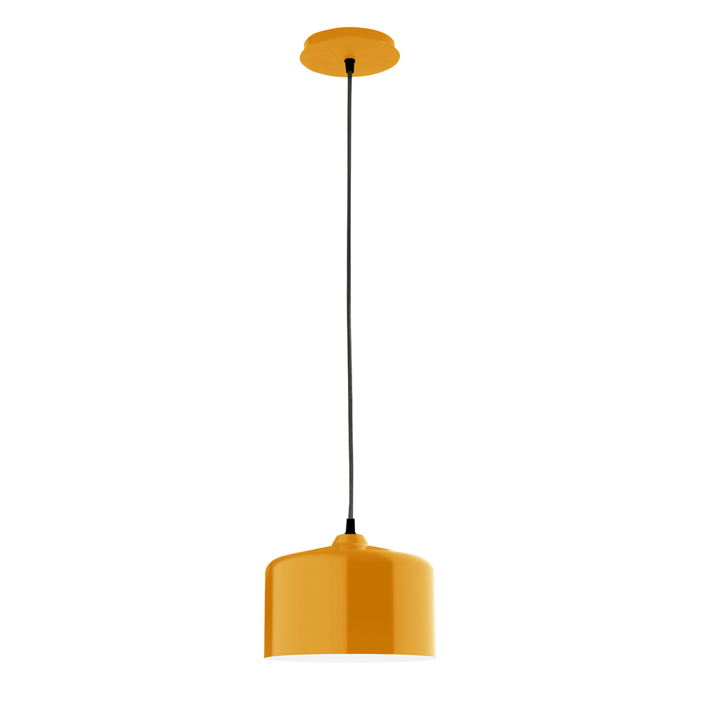 8.5" Julia shade, white cord with canopy, Bright Yellow