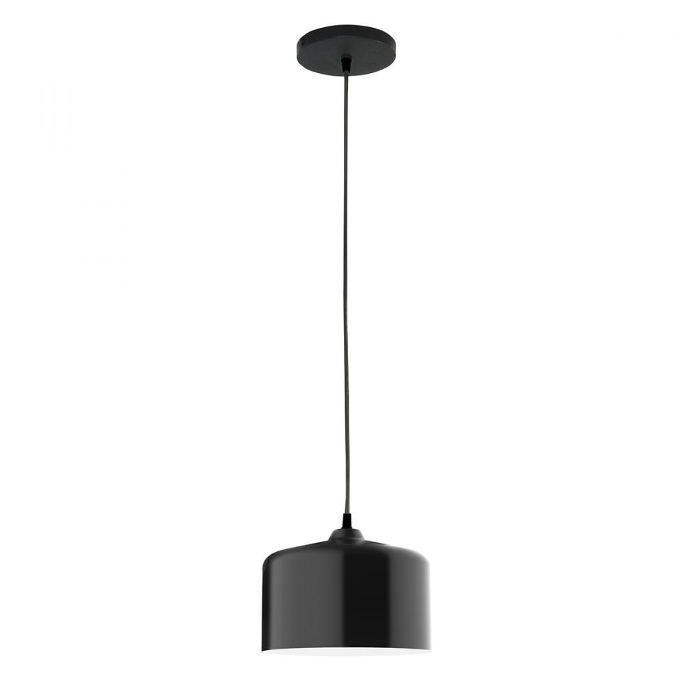 8.5" Julia shade, black cord with canopy, Black