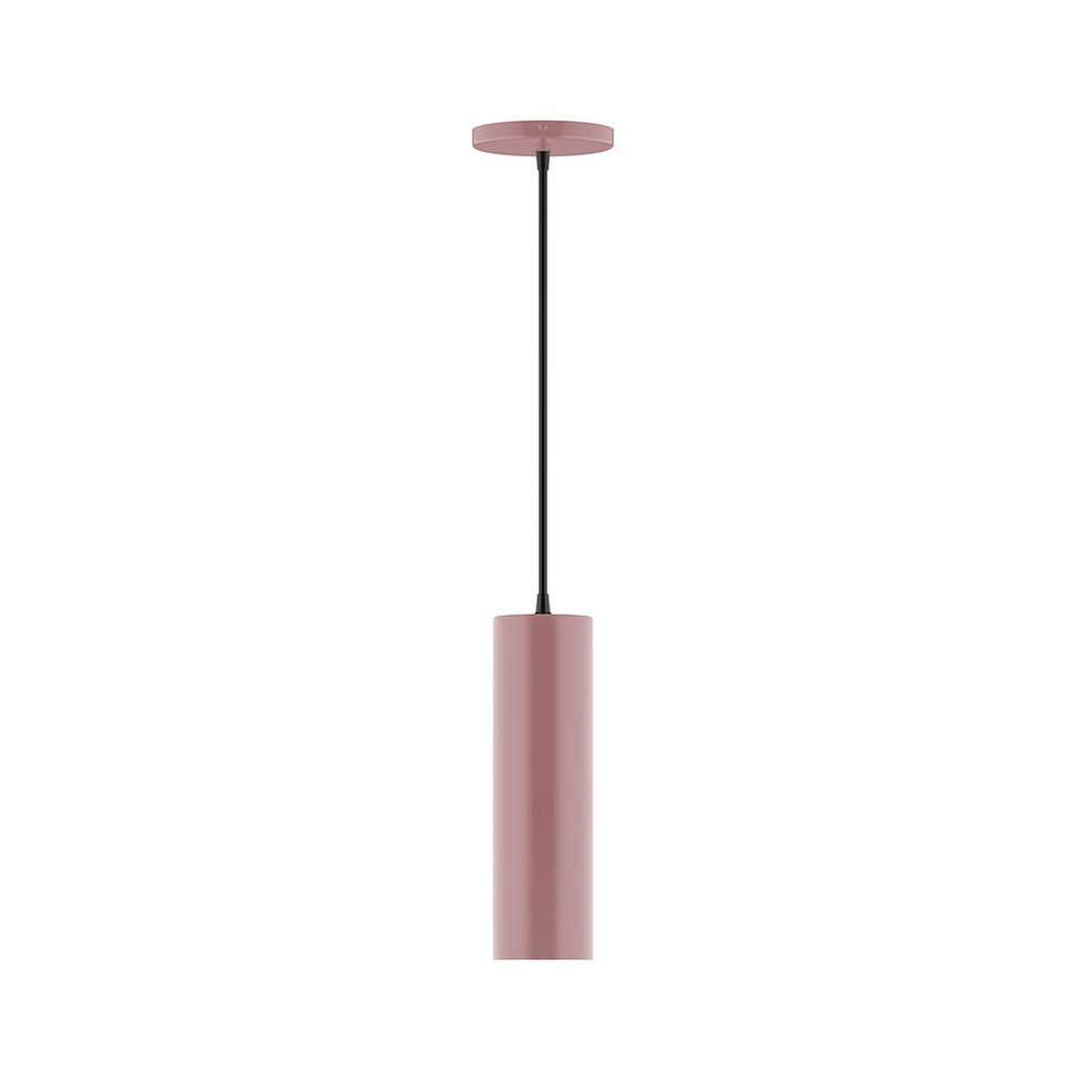 3.5" x 12" Beam Pendant, white cord with canopy, Mauve