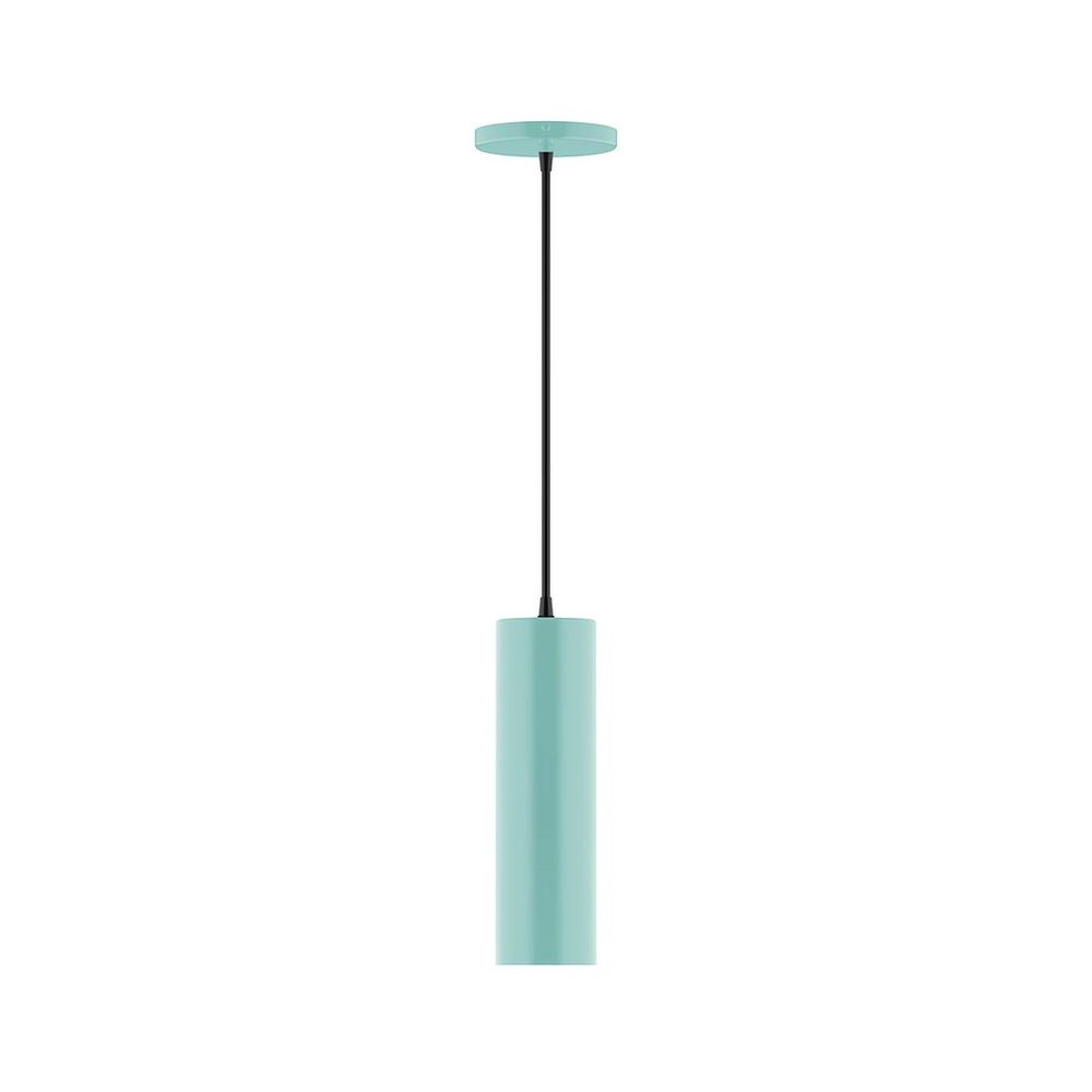 3.5" x 12" Beam Pendant, white cord with canopy, Sea Green