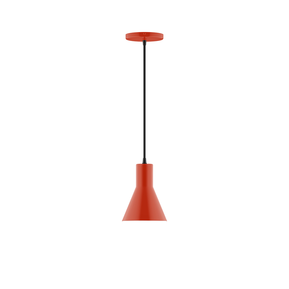 6" Flare Pendant, Vermillion