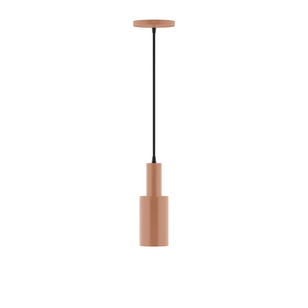 3.5" Spark Pendant, white cord with canopy, Terracotta